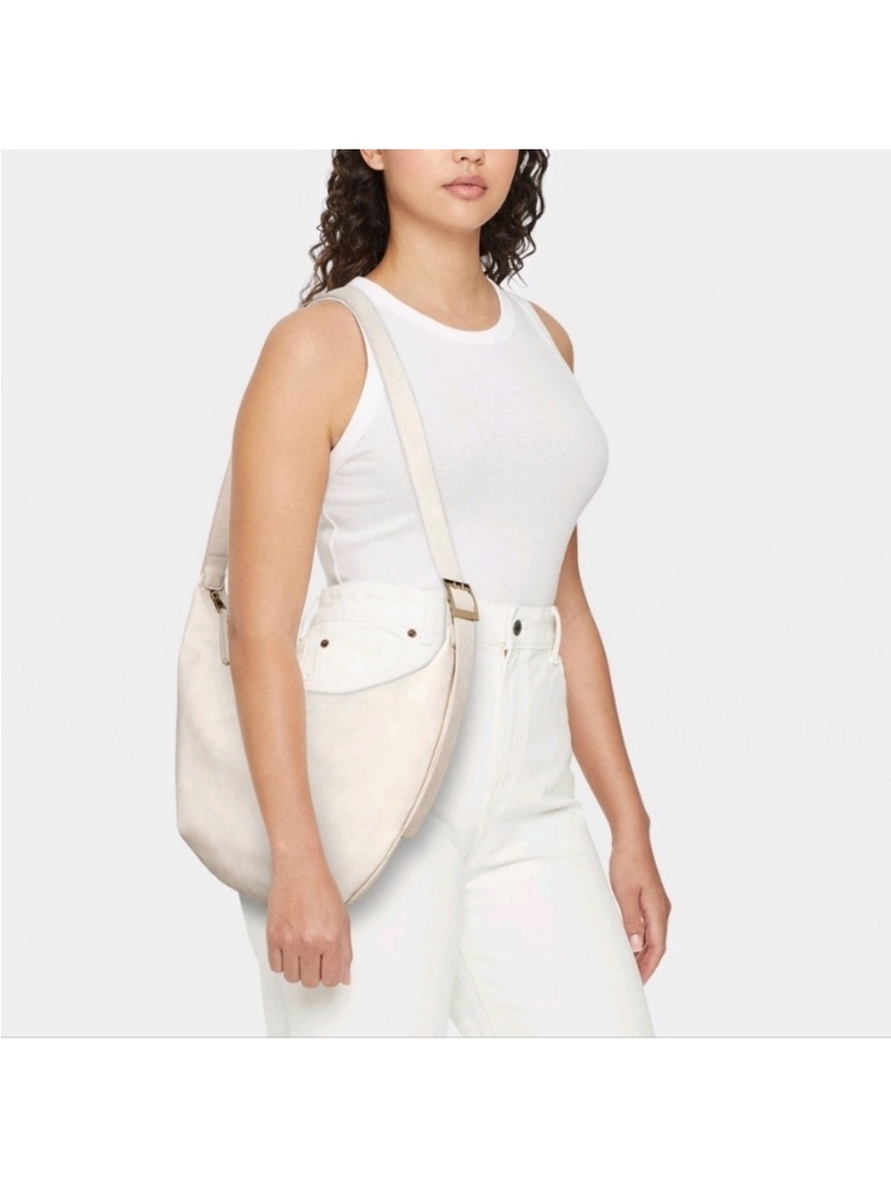 NWT Universal Thread Cream Crescent Shoulder Bag